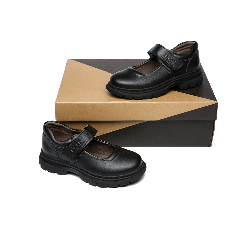 UGG Boots - Chris Kids Leather School Shoes With Removable Insole