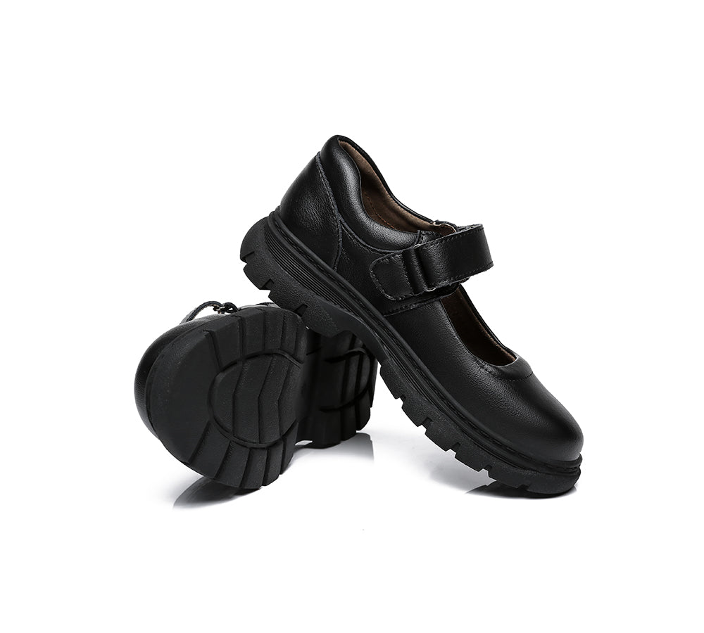 UGG Boots - Chris Kids Leather School Shoes With Removable Insole