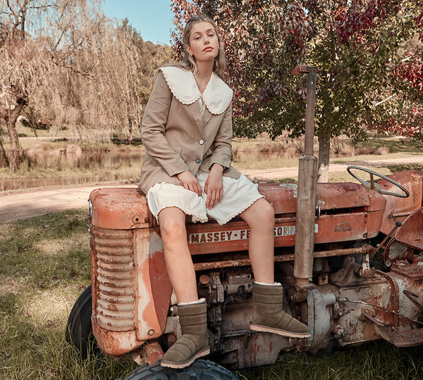 UGG Boots - EVERAU® UGG Sheepskin Wool Boots Short Puffer