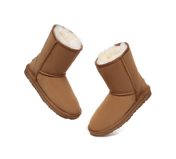 UGG Boots - EVERAU® UGG Sheepskin Wool Mid Calf Boots Short Classic Suede