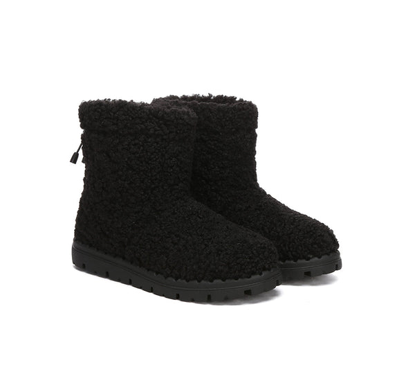 UGG Boots - EVERAU® UGG Sheepskin Wool Plush Adjustable Drawstring Boots Peggy