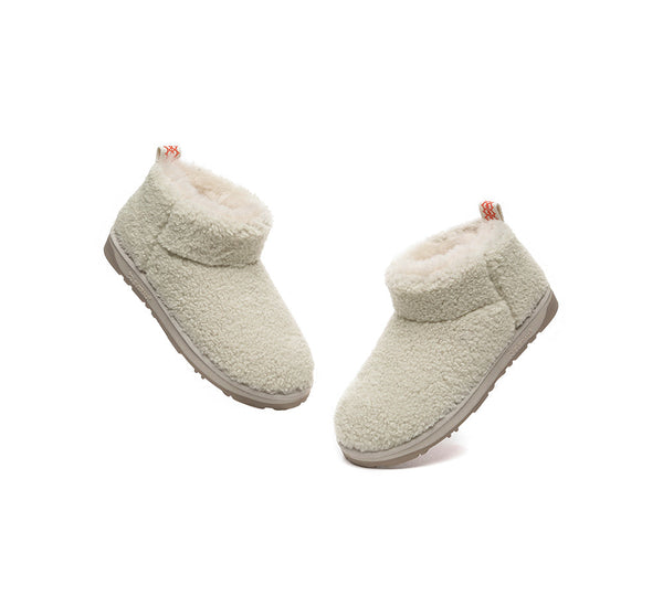 UGG Boots - EVERAU® UGG Sheepskin Wool Plush Ankle Boots Ultra Teddycozy