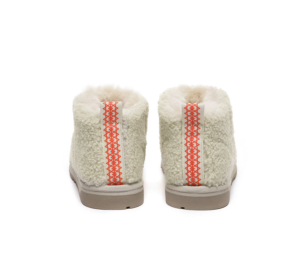 UGG Boots - EVERAU® UGG Sheepskin Wool Plush Ankle Boots Ultra Teddycozy