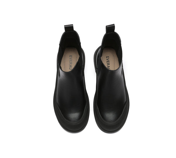 UGG Boots - EVERAU® Women Leather Ankle Chunky Fashion Boots Mindy