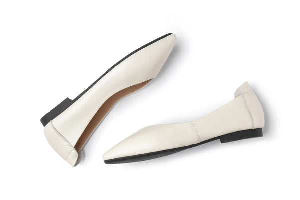 UGG Boots - Everly Leather Pointed Toe Ballet Flats