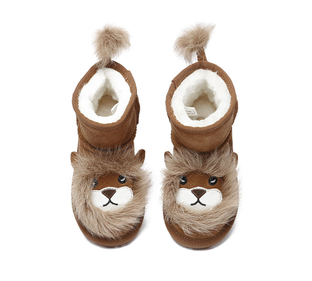 UGG Boots - Kid Sheepskin Boots Lion Kids Plus