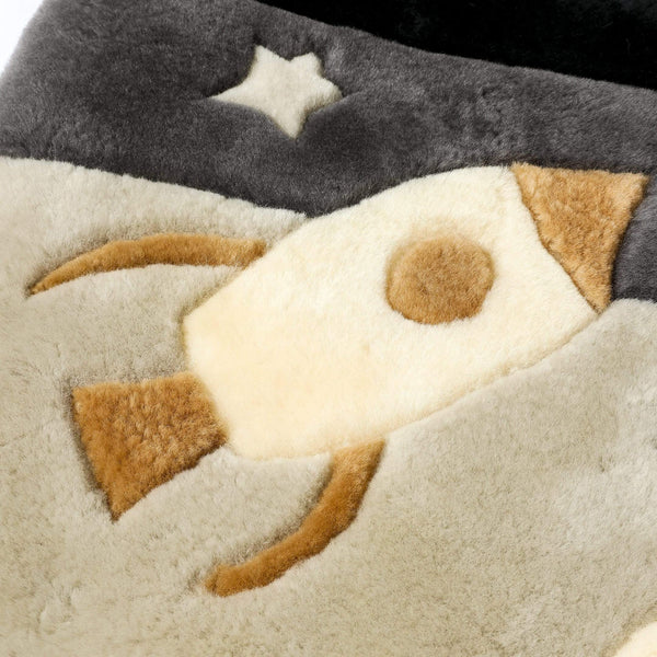 UGG Boots - Kids Koala/Star Moon/Rocket/Chessboard/Kangaroo Graphic Pattern Wool Cushion