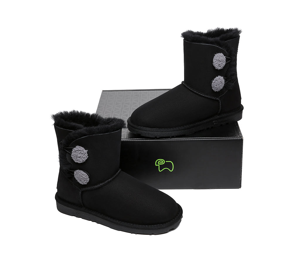 UGG Boots - Mini Sheepskin Twin Button Boots Aspen