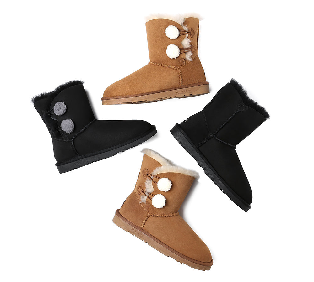 UGG Boots - Mini Sheepskin Twin Button Boots Aspen