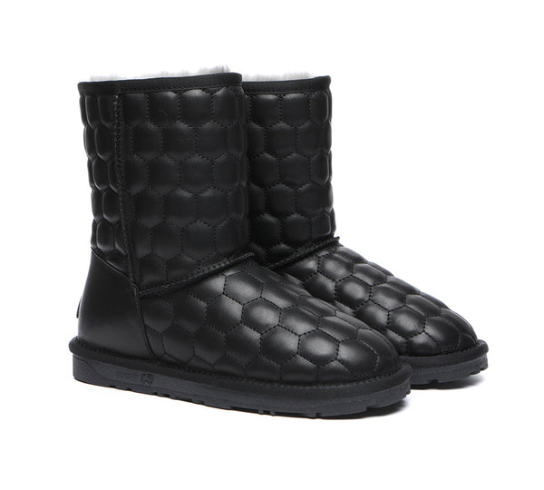 UGG Boots - Nappa Sheepskin Short Boots Women Howey