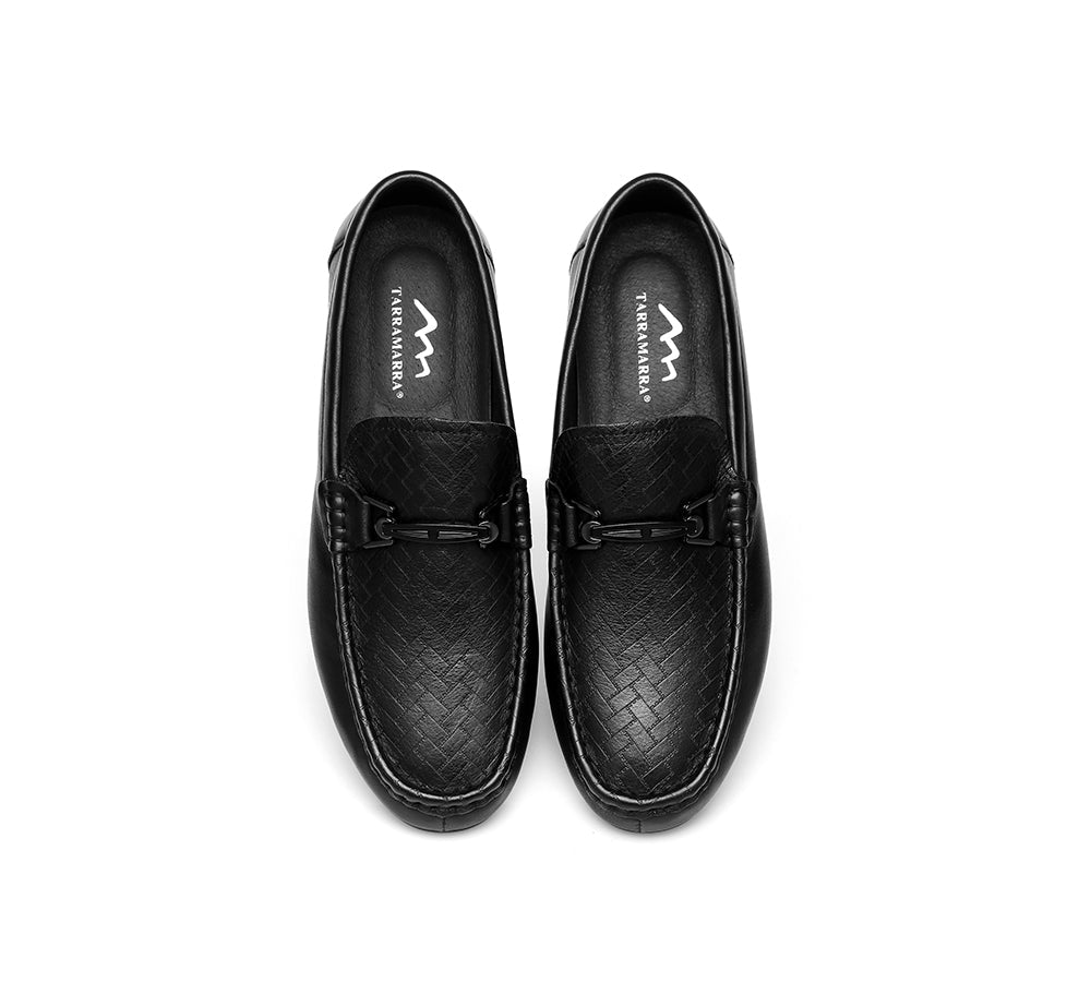 UGG Boots - Nixon Men Leather Casual Flat Moccasin Black