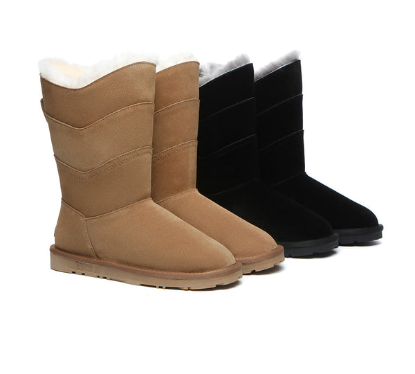 Sheepskin Boots Thigh High Ugg Boots With Fur Premium Australian