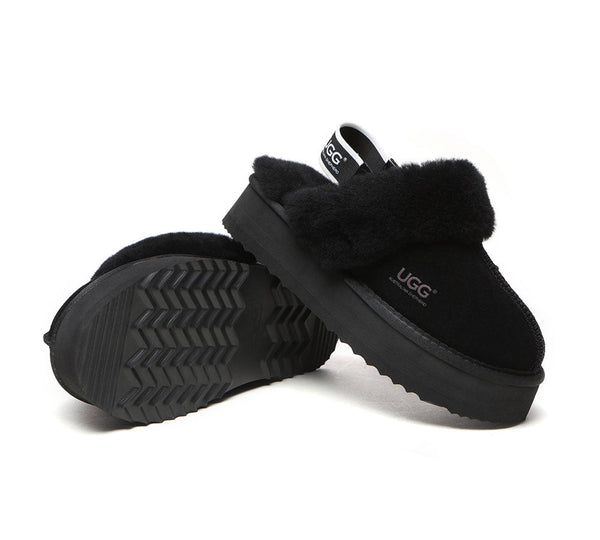 UGG Boots - Removable Strap Slingback UGG Slippers Women Muffin Platform