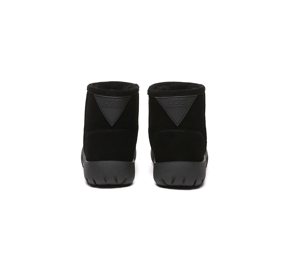 UGG Boots Sheepskin Wool Ankle Chunky Mini Classic Salma - UGG Boots - Black - AU Ladies 4 / AU Men 2 / EU 35 - Uggoutlet