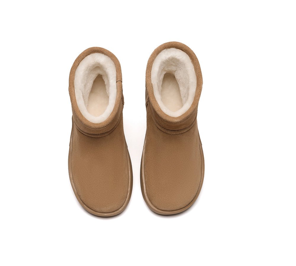 UGG Boots Sheepskin Wool Ankle Chunky Mini Classic Salma - UGG Boots - Chestnut - AU Ladies 4 / AU Men 2 / EU 35 - Uggoutlet