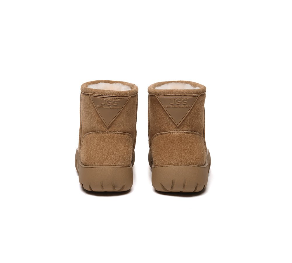 UGG Boots Sheepskin Wool Ankle Chunky Mini Classic Salma - UGG Boots - Chestnut - AU Ladies 4 / AU Men 2 / EU 35 - Uggoutlet