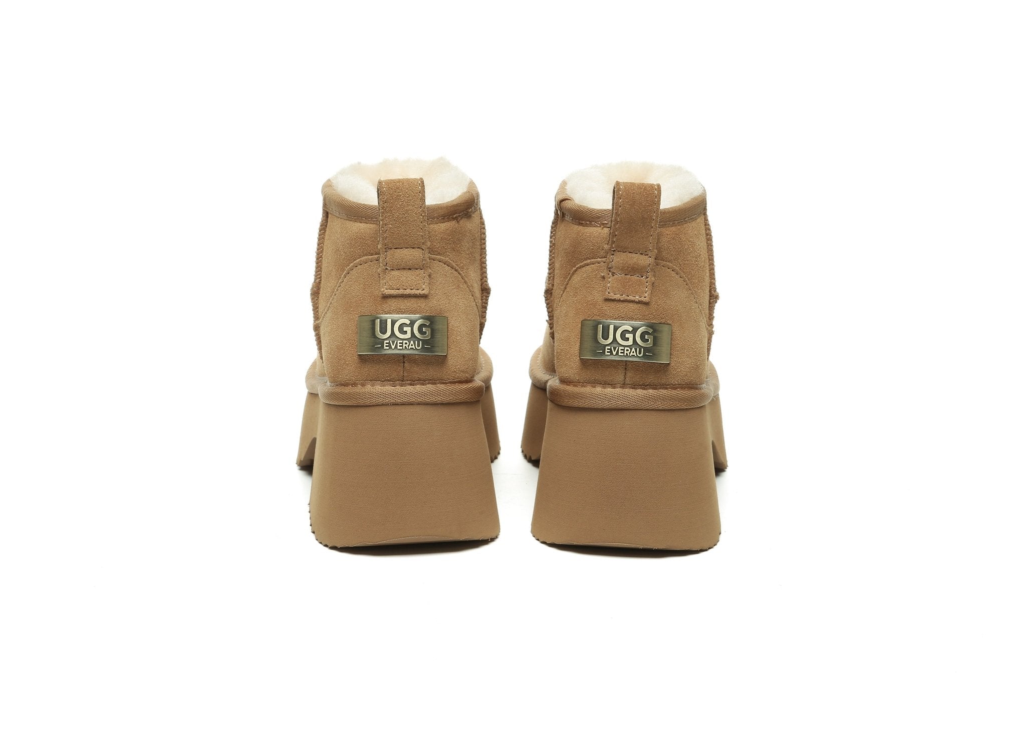UGG Boots Sheepskin Wool Ankle Chunky Platform Ariel - UGG Boots - Chestnut - AU Ladies 4 / AU Men 2 / EU 35 - Uggoutlet