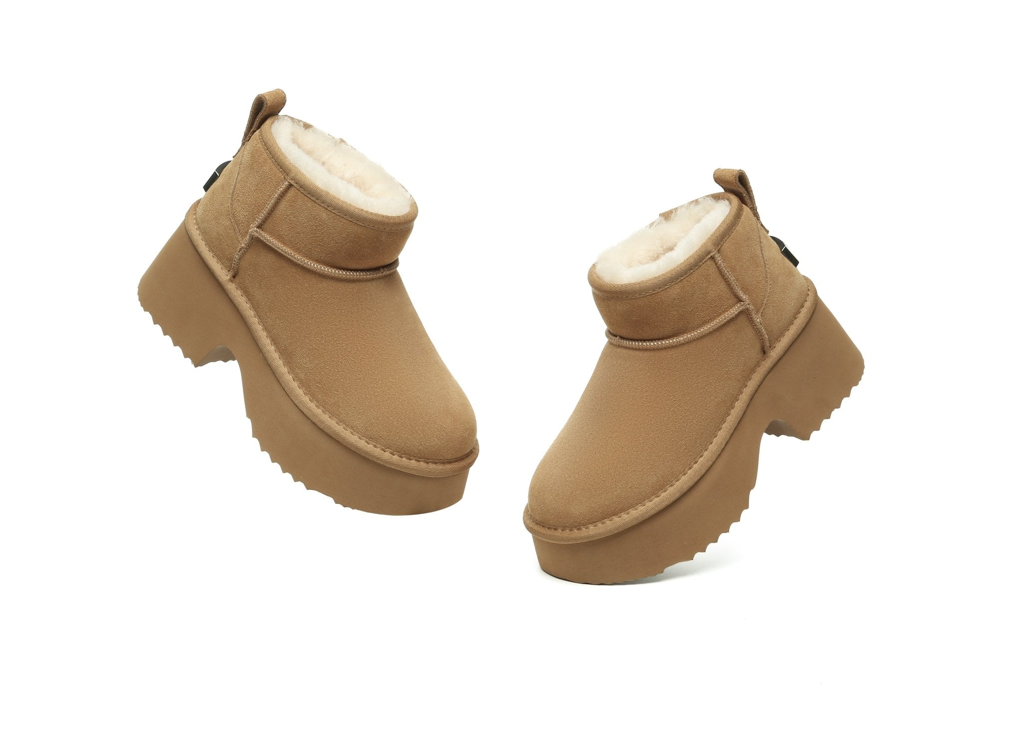 UGG Boots Sheepskin Wool Ankle Chunky Platform Ariel - UGG Boots - Chestnut - AU Ladies 4 / AU Men 2 / EU 35 - Uggoutlet
