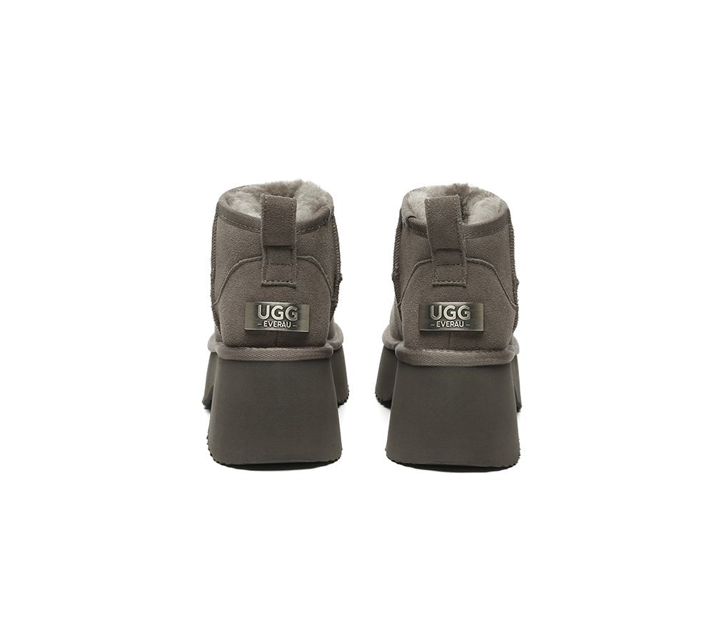 UGG Boots Sheepskin Wool Ankle Chunky Platform Ariel - UGG Boots - Walnut - AU Ladies 4 / AU Men 2 / EU 35 - Uggoutlet