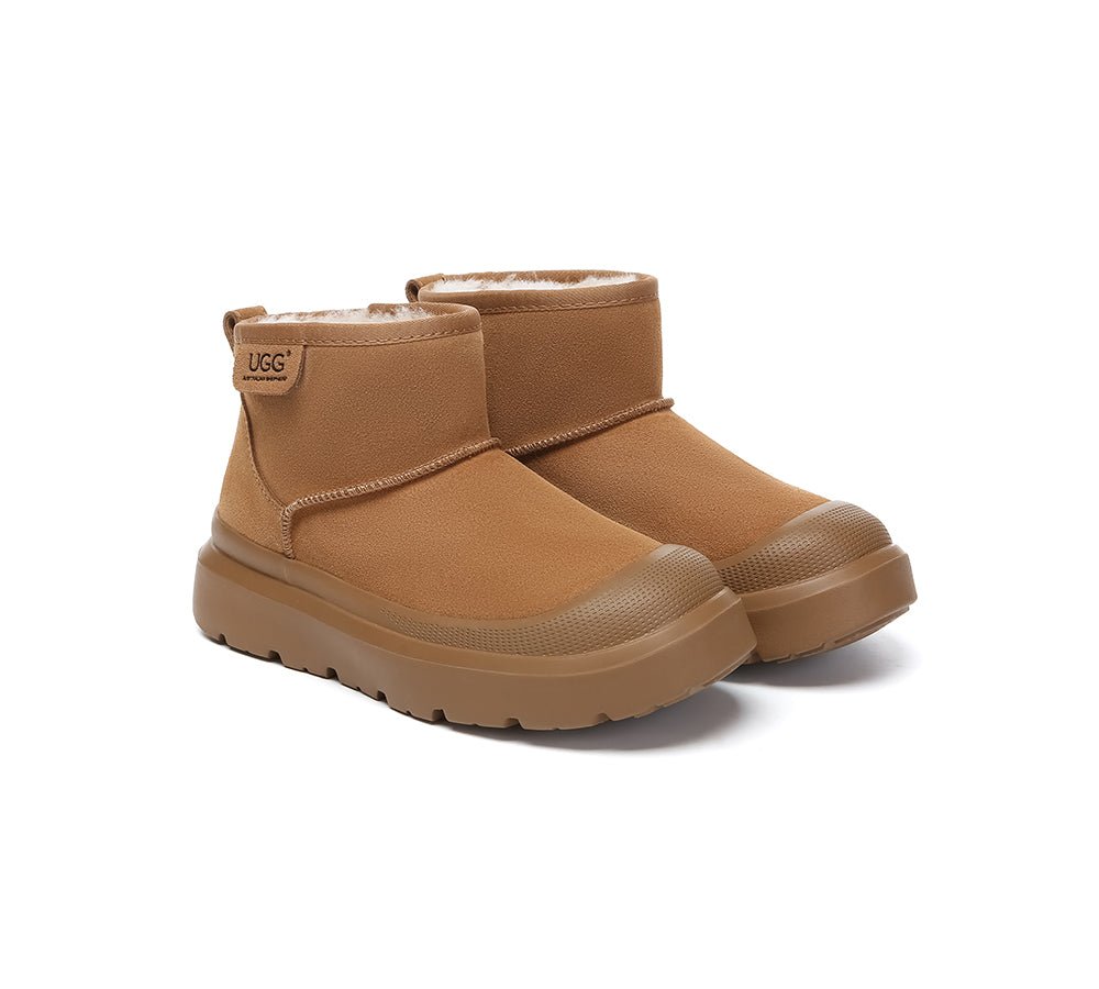 UGG Boots Sheepskin Wool Ankle Chunky Platform Harrison - UGG Boots - Chestnut - AU Ladies 4 / AU Men 2 / EU 35 - Uggoutlet