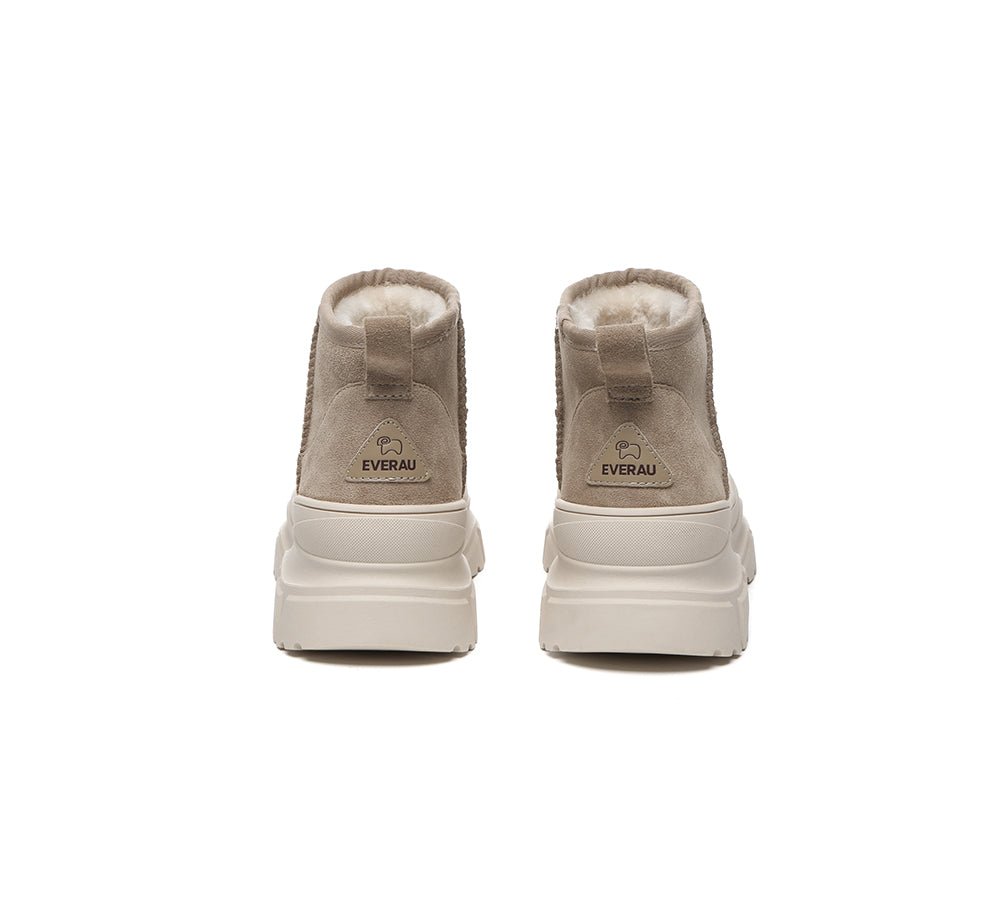 UGG Boots Sheepskin Wool Ankle Chunky Platform Mouni - UGG Boots - Sand - AU Ladies 4 / AU Men 2 / EU 35 - Uggoutlet