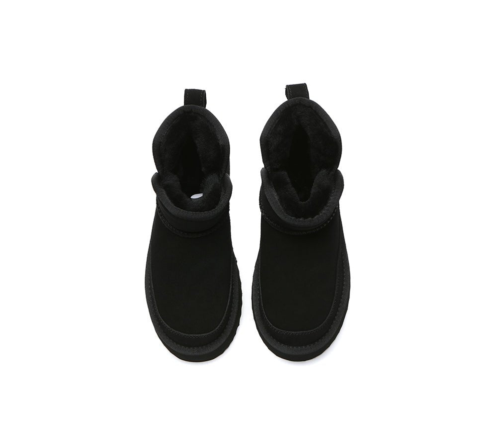 UGG Boots Sheepskin Wool Ankle Platform Vesper - UGG Boots - Black - AU Ladies 4 / AU Men 2 / EU 35 - Uggoutlet