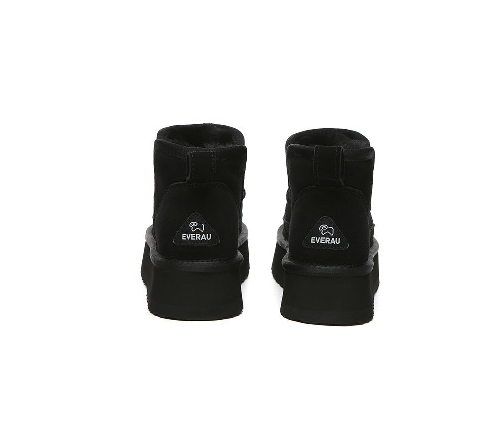 UGG Boots Sheepskin Wool Ankle Platform Vesper - UGG Boots - Black - AU Ladies 4 / AU Men 2 / EU 35 - Uggoutlet