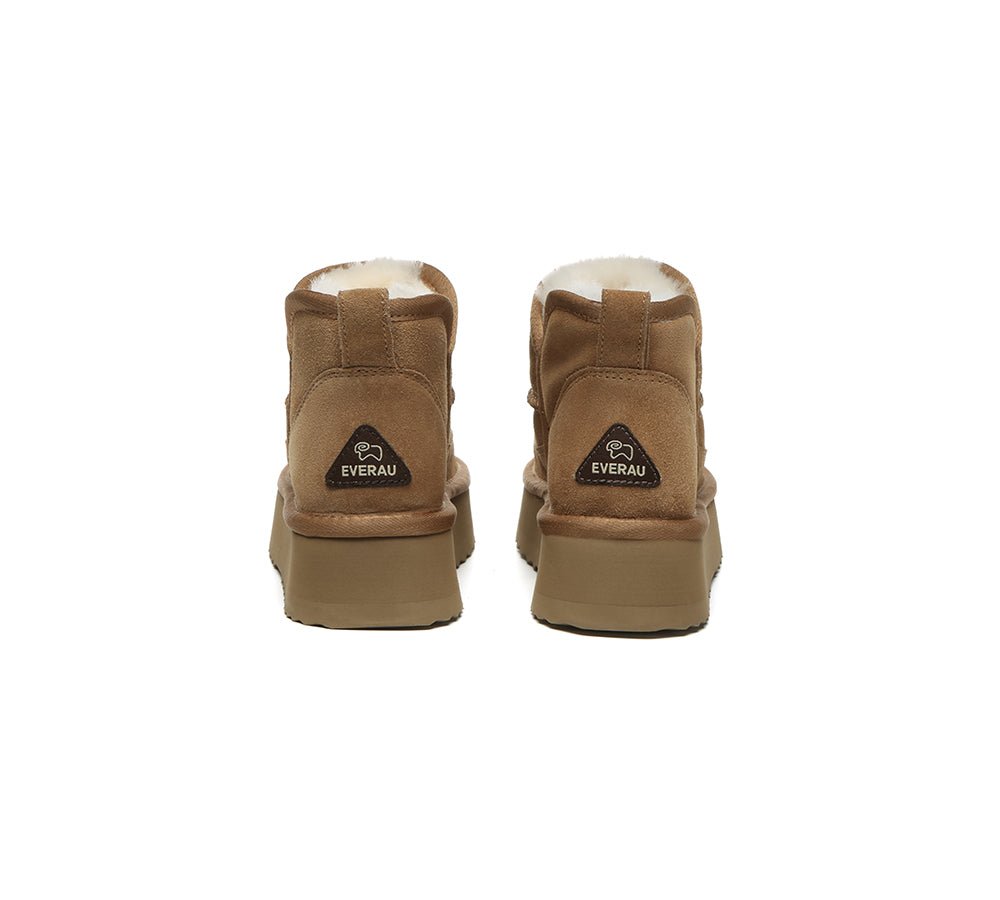 UGG Boots Sheepskin Wool Ankle Platform Vesper - UGG Boots - Chestnut - AU Ladies 4 / AU Men 2 / EU 35 - Uggoutlet