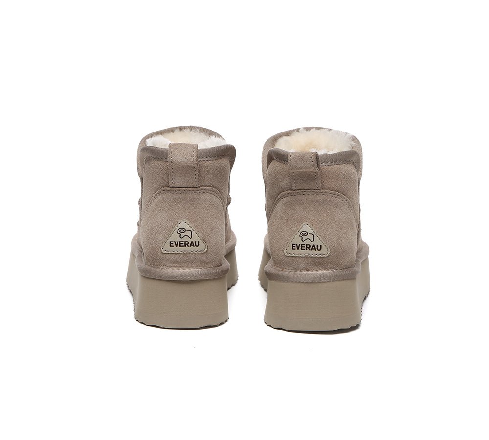 UGG Boots Sheepskin Wool Ankle Platform Vesper - UGG Boots - Sand - AU Ladies 4 / AU Men 2 / EU 35 - Uggoutlet