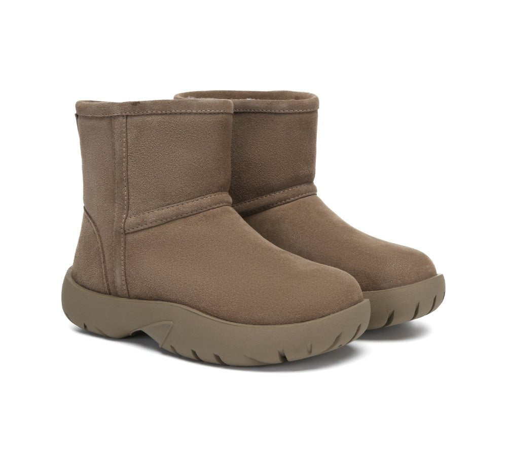 UGG Boots Sheepskin Wool Mid Calf Chunky Short Classic Salma - UGG Boots - Caribou - AU Ladies 4 / AU Men 2 / EU 35 - Uggoutlet