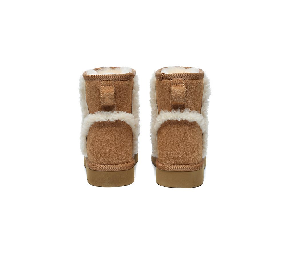 UGG Boots Sheepskin Wool Shearling Lined Ankle Mini Darby - UGG Boots - Chestnut - AU Ladies 4 / AU Men 2 / EU 35 - Uggoutlet