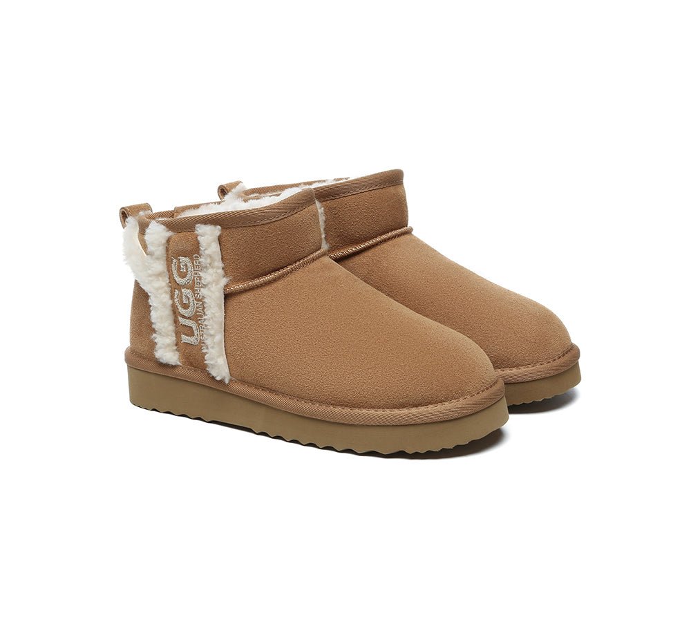 UGG Boots Sheepskin Wool Shearling Lined Ankle Ultra Mini Darby - UGG Boots - Chestnut - AU Ladies 4 / AU Men 2 / EU 35 - Uggoutlet