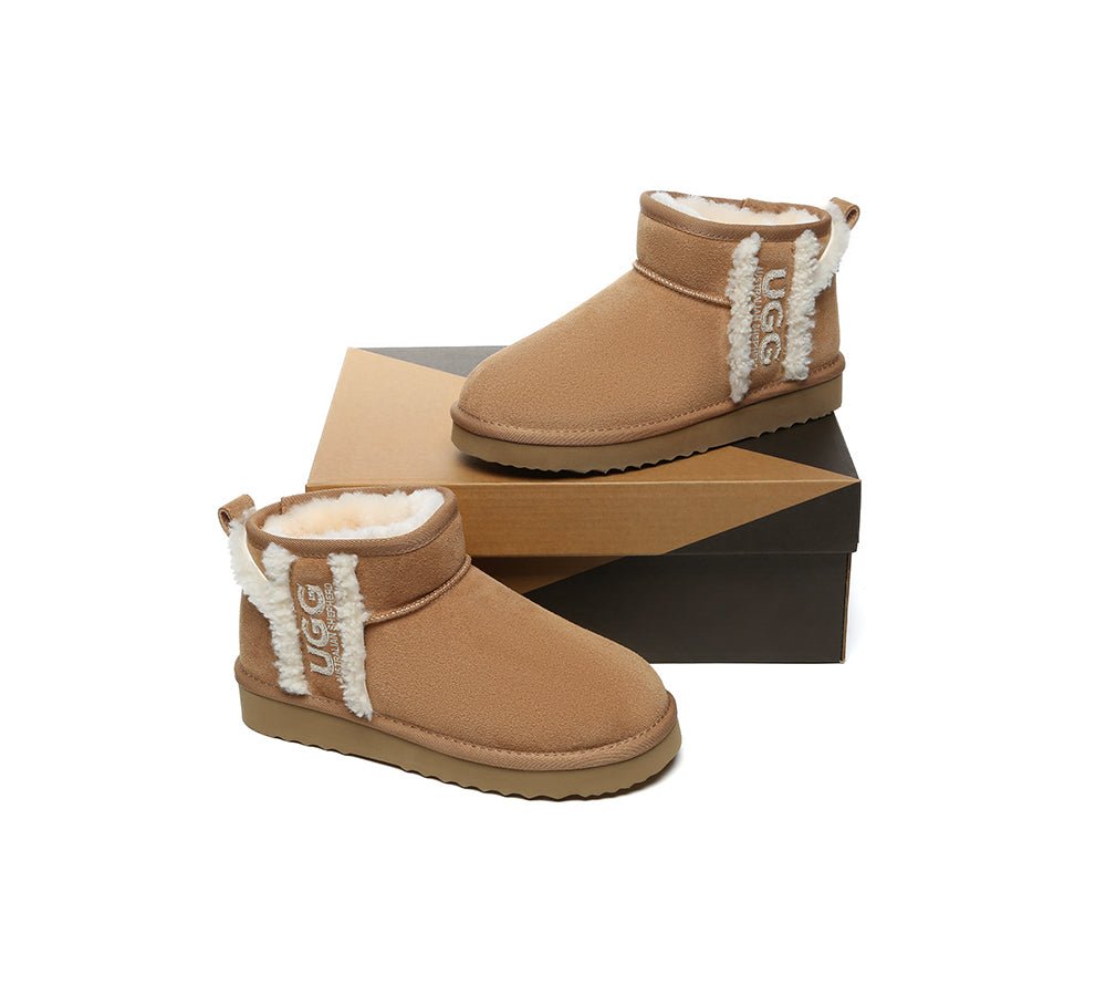UGG Boots Sheepskin Wool Shearling Lined Ankle Ultra Mini Darby - UGG Boots - Chestnut - AU Ladies 4 / AU Men 2 / EU 35 - Uggoutlet