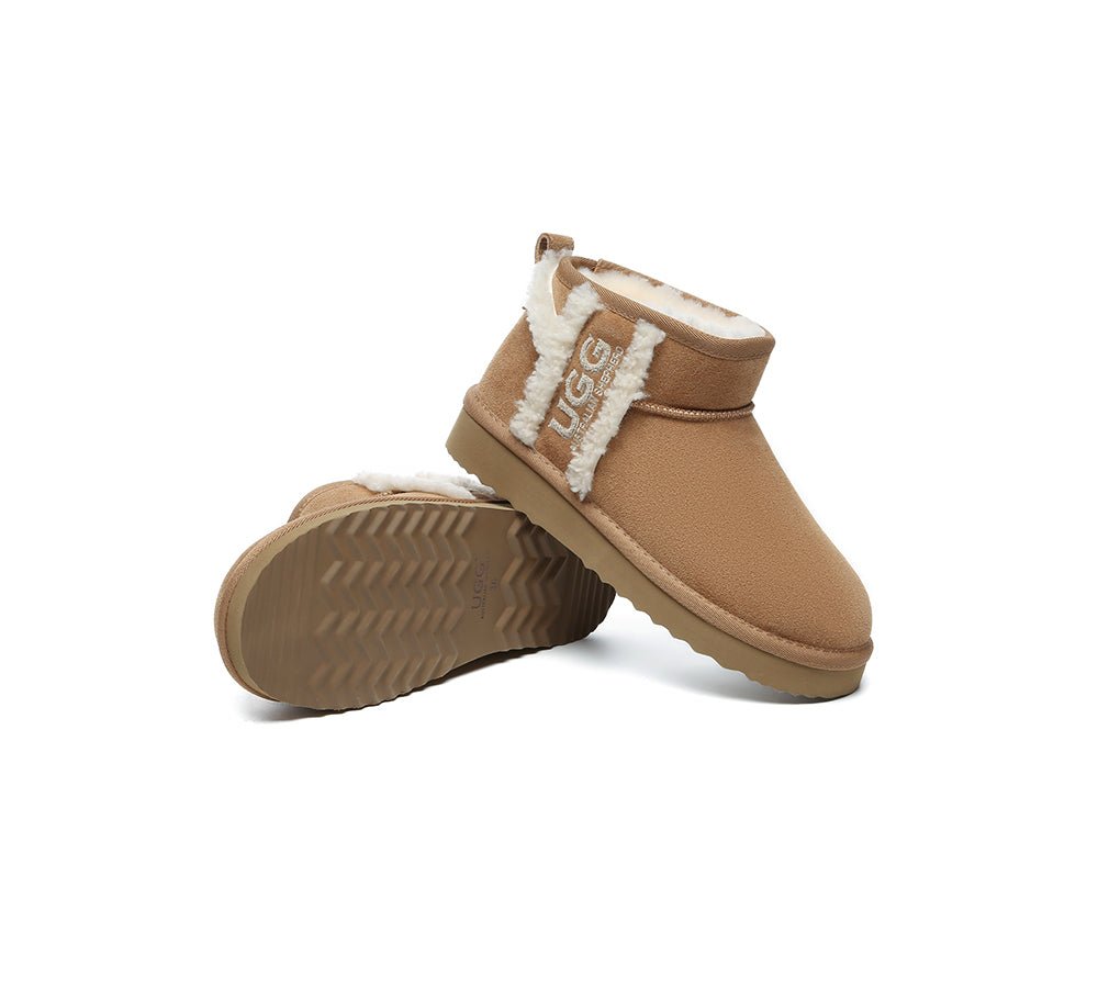 UGG Boots Sheepskin Wool Shearling Lined Ankle Ultra Mini Darby - UGG Boots - Chestnut - AU Ladies 4 / AU Men 2 / EU 35 - Uggoutlet