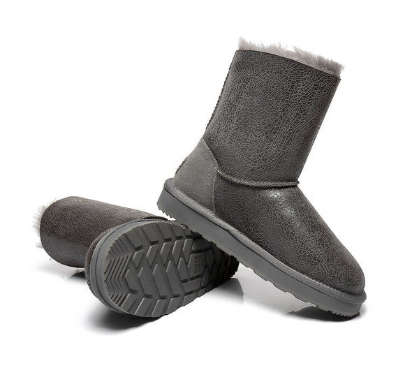 UGG Boots - Sheepskin Zipper Short Women Boots Zipporah