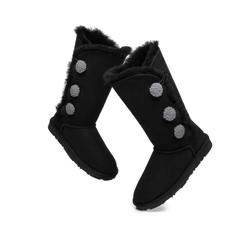 UGG Boots - Tall Triple Button Sheepskin Boots Aspen