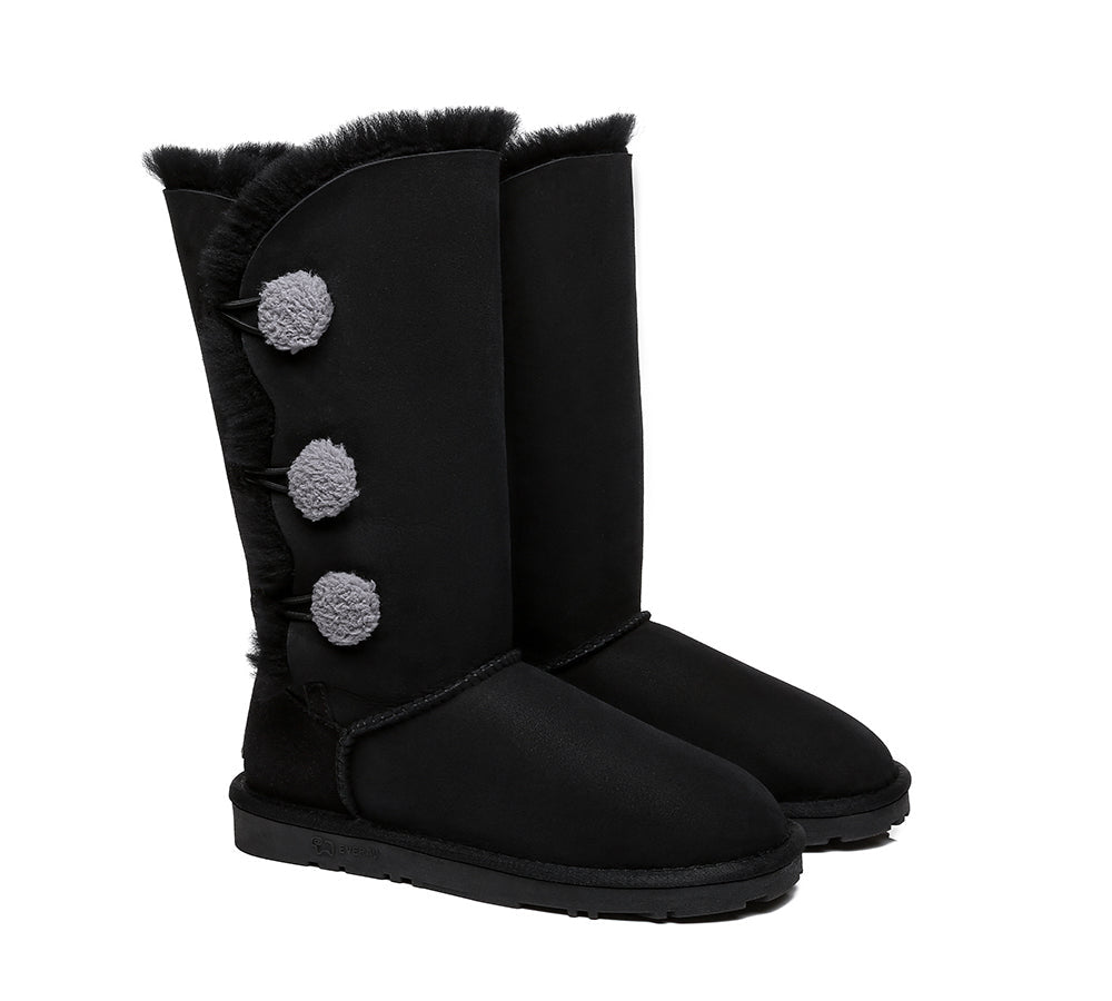 UGG Boots - Tall Triple Button Sheepskin Boots Aspen