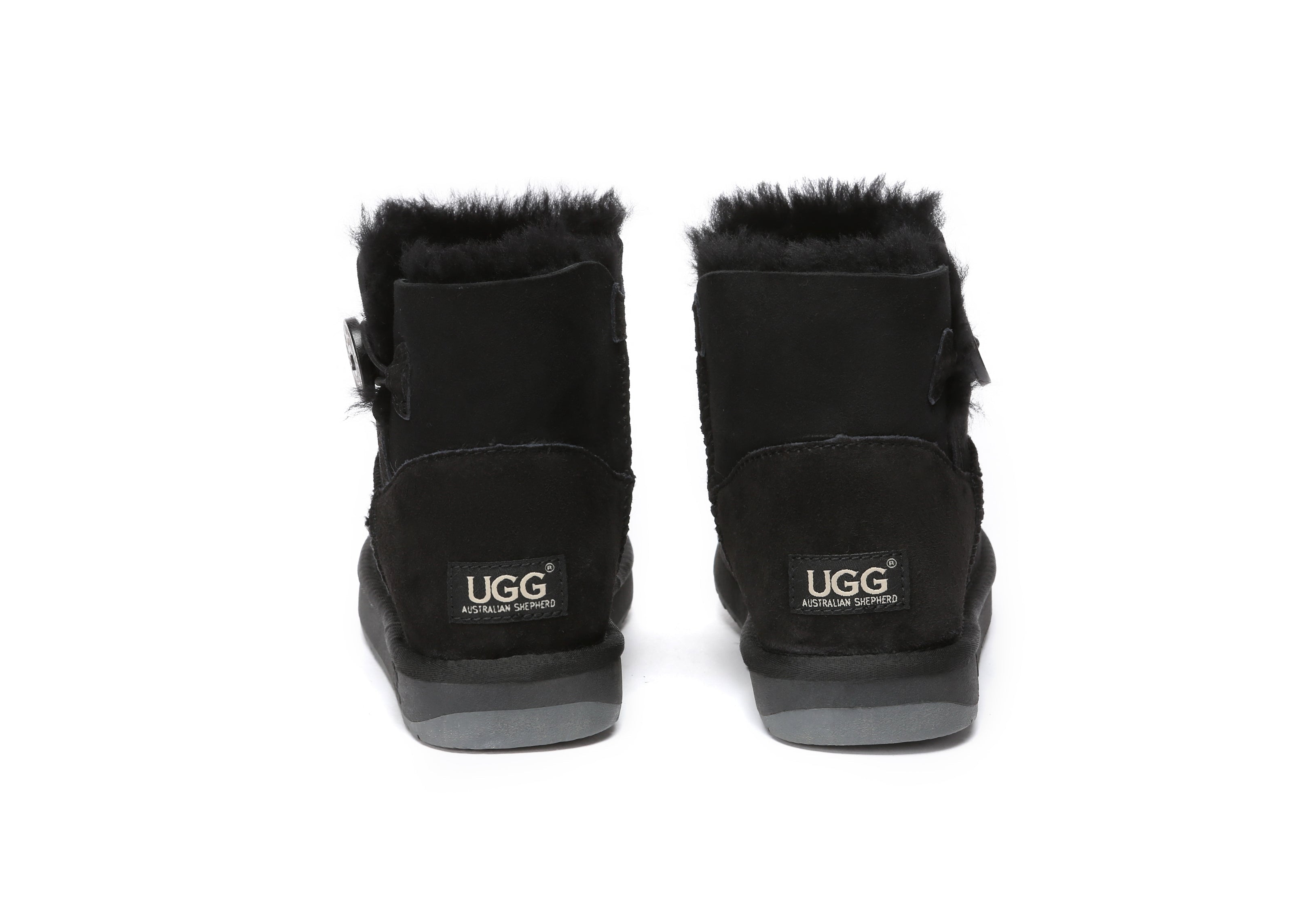 UGG Boots - UGG Boots Australia Premium Double Face Sheepskin Mini Button Boots