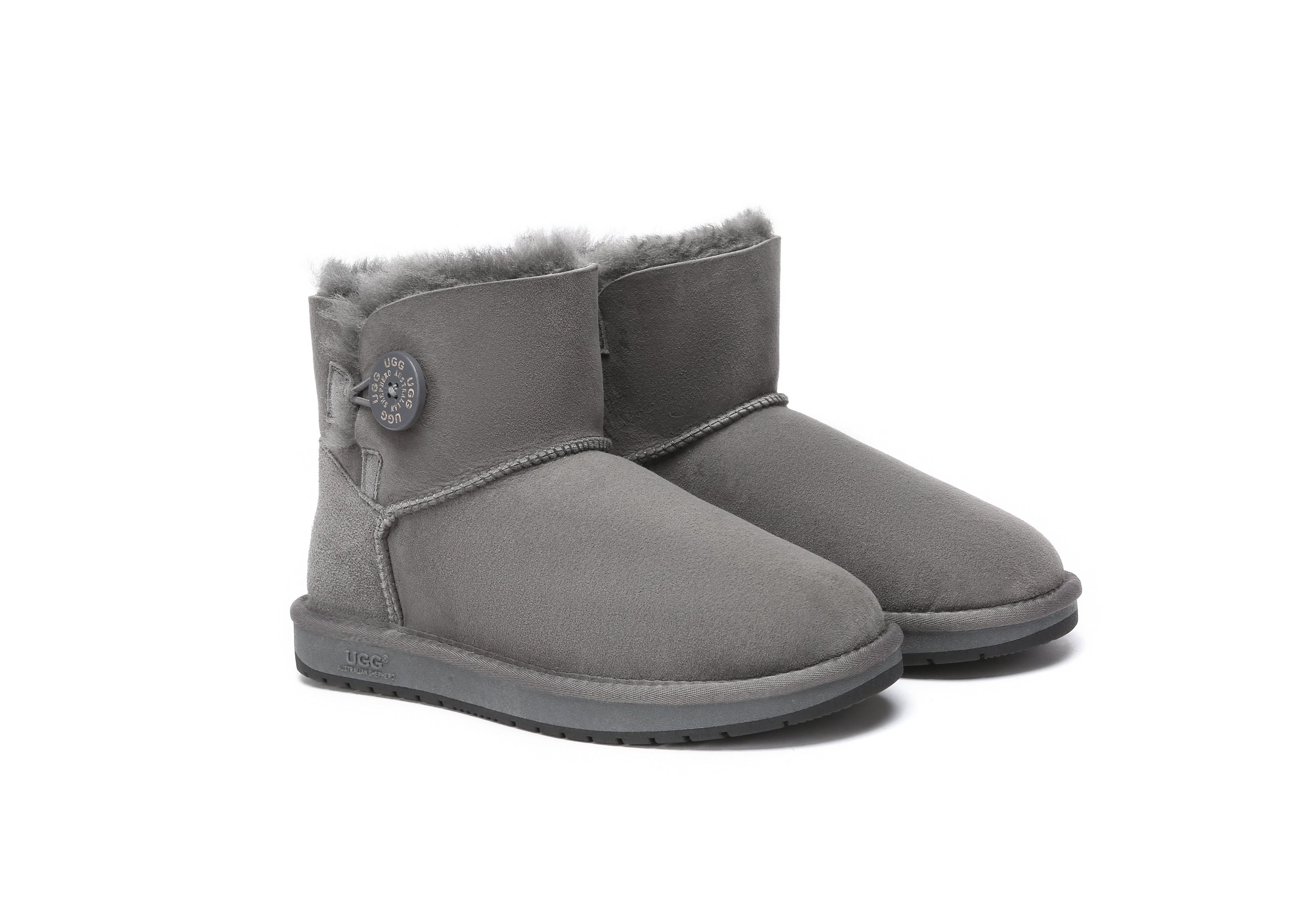 UGG Boots - UGG Boots Australia Premium Double Face Sheepskin Mini Button Boots