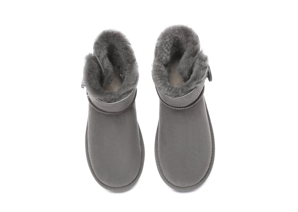 UGG Boots - UGG Boots Australia Premium Double Face Sheepskin Mini Button Boots