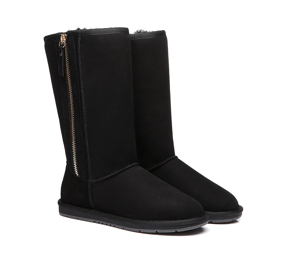 UGG Boots - UGG Boots Australia Premium Double Face Sheepskin Tall Side Zip