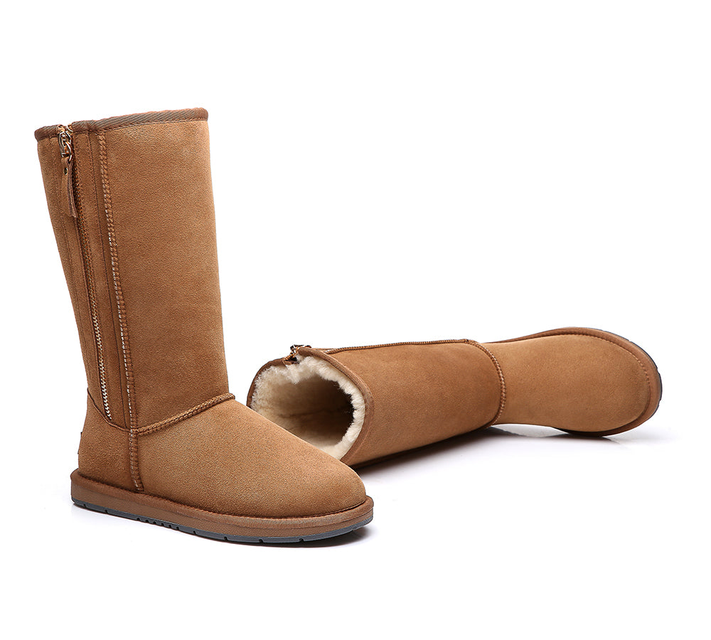 UGG Boots - UGG Boots Australia Premium Double Face Sheepskin Tall Side Zip