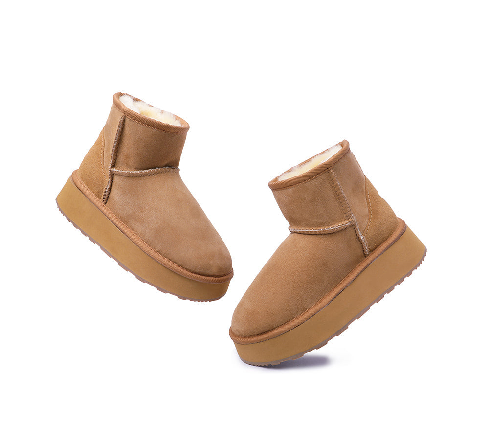 UGG Boots - Urban UGG® Australian Made Sheepskin Wool Ankle Boots Mini Platform