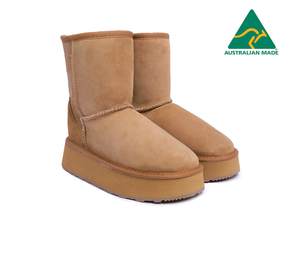 UGG Boots - Urban UGG® Australian Made Sheepskin Wool Boots Short Platform