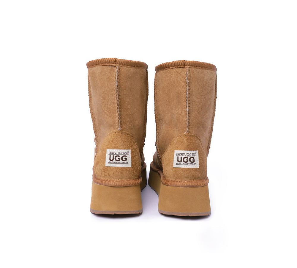 UGG Boots - Urban UGG® Australian Made Sheepskin Wool Boots Short Platform