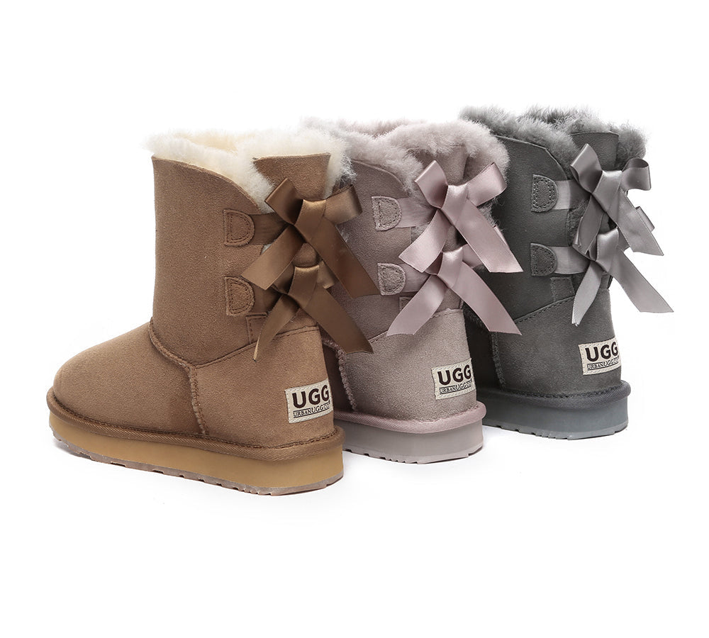 Urban UGG Boots Double Faced Sheepskin Short Back Bow – Uggoutlet