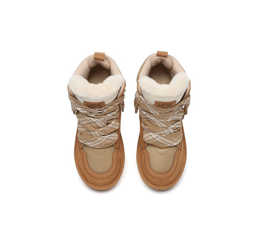 UGG Boots Women Lace Up Ankle Platform Samir - UGG Boots - Chestnut - AU Ladies 4 / AU Men 2 / EU 35 - Uggoutlet