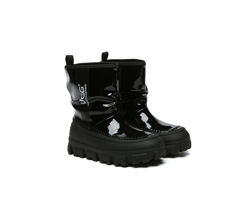 UGG Boots Women Sheepskin Wool Waterproof Chunky Wren - UGG Boots - Black - AU Ladies 4 / AU Men 2 / EU 35 - Uggoutlet