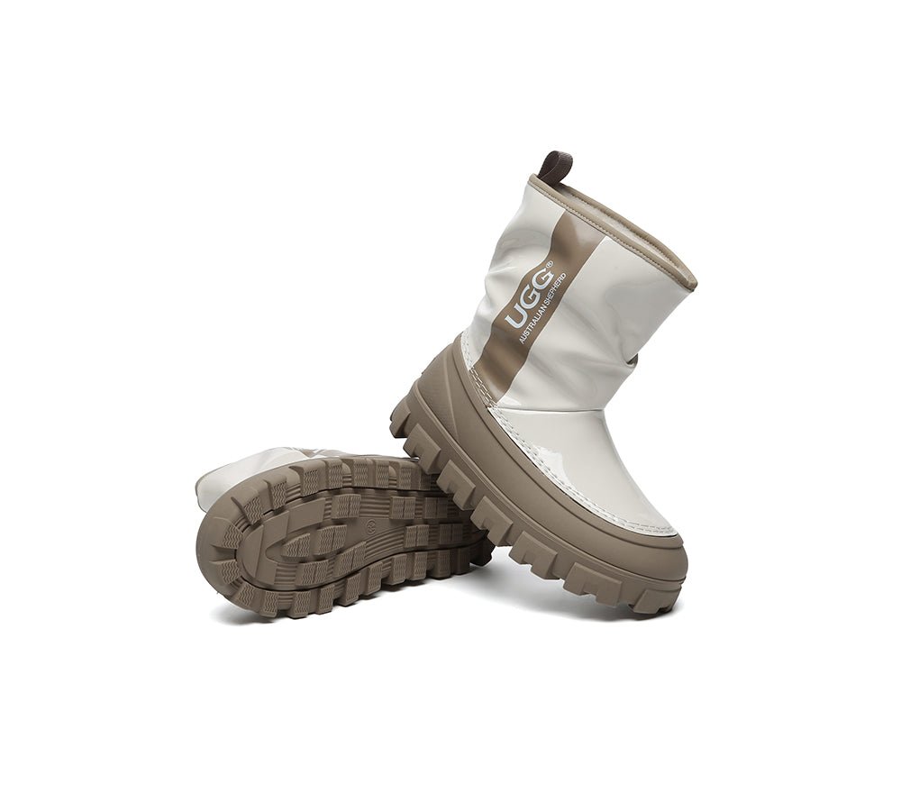 UGG Boots Women Sheepskin Wool Waterproof Chunky Wren - UGG Boots - Cream - AU Ladies 4 / AU Men 2 / EU 35 - Uggoutlet