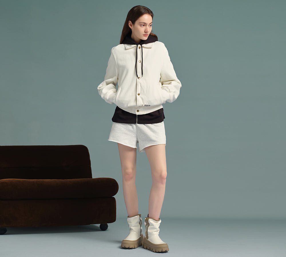 UGG Boots Women Sheepskin Wool Waterproof Chunky Wren - UGG Boots - Cream - AU Ladies 4 / AU Men 2 / EU 35 - Uggoutlet
